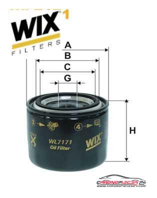 Achat de WIX FILTERS WL7171 Filtre à huile pas chères