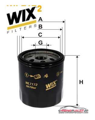 Achat de WIX FILTERS WL7172 Filtre à huile pas chères