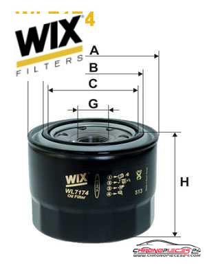 Achat de WIX FILTERS WL7174 Filtre à huile pas chères