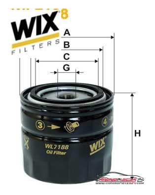 Achat de WIX FILTERS WL7188 Filtre à huile pas chères