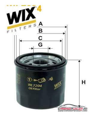 Achat de WIX FILTERS WL7204 Filtre à huile pas chères