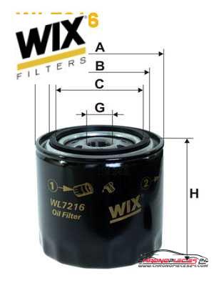 Achat de WIX FILTERS WL7216 Filtre à huile pas chères