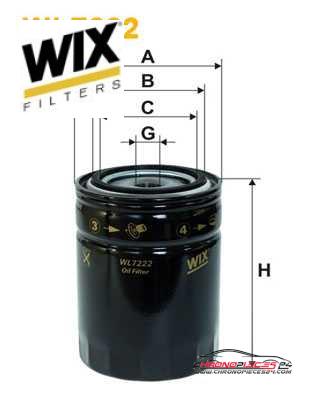 Achat de WIX FILTERS WL7222 Filtre à huile pas chères