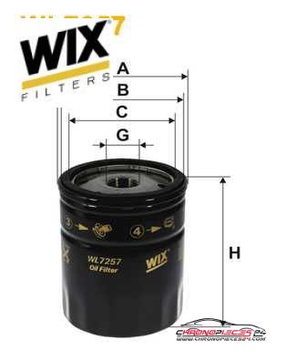 Achat de WIX FILTERS WL7257 Filtre à huile pas chères