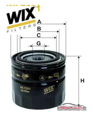 Achat de WIX FILTERS WL7291 Filtre à huile pas chères