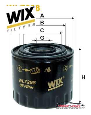 Achat de WIX FILTERS WL7298 Filtre à huile pas chères