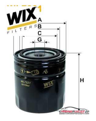 Achat de WIX FILTERS WL7321 Filtre à huile pas chères