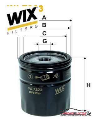 Achat de WIX FILTERS WL7323 Filtre à huile pas chères