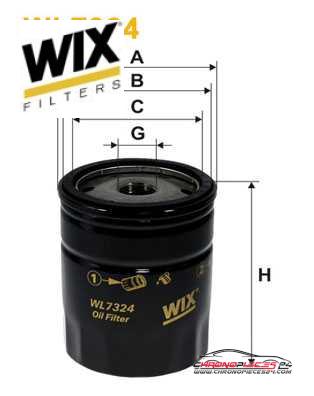 Achat de WIX FILTERS WL7324 Filtre à huile pas chères