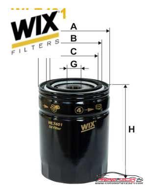 Achat de WIX FILTERS WL7401 Filtre à huile pas chères