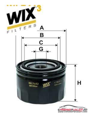 Achat de WIX FILTERS WL7443 Filtre à huile pas chères