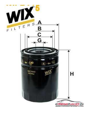 Achat de WIX FILTERS WL7445 Filtre à huile pas chères