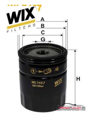 Achat de WIX FILTERS WL7457 Filtre à huile pas chères