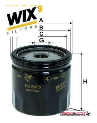 Achat de WIX FILTERS WL7459 Filtre à huile pas chères