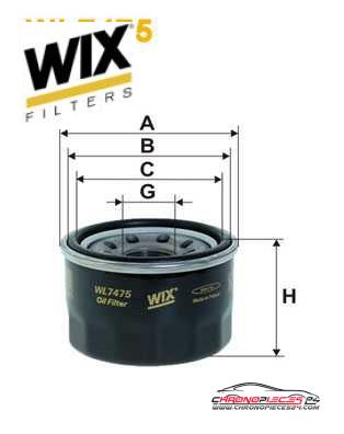 Achat de WIX FILTERS WL7475 Filtre à huile pas chères