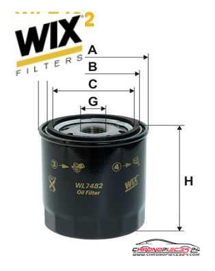 Achat de WIX FILTERS WL7482 Filtre à huile pas chères