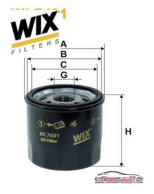 Achat de WIX FILTERS WL7491 Filtre à huile pas chères