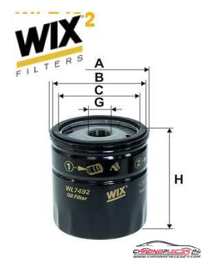 Achat de WIX FILTERS WL7492 Filtre à huile pas chères