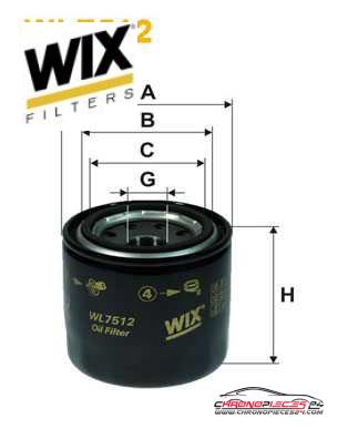 Achat de WIX FILTERS WL7512 Filtre à huile pas chères