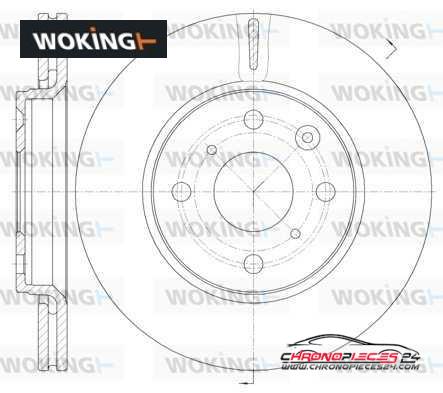 Achat de WOKING D61003.10 Disque de frein pas chères