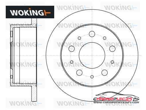 Achat de WOKING D61056.00 Disque de frein pas chères