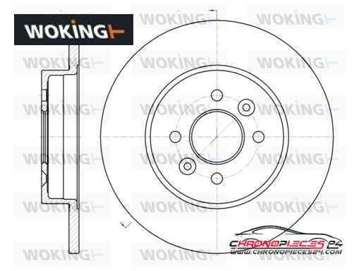 Achat de WOKING D61176.00 Disque de frein pas chères