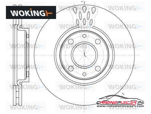 Achat de WOKING D6443.10 Disque de frein pas chères