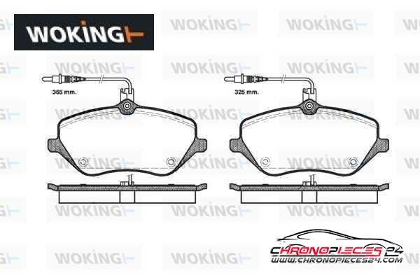 Achat de WOKING P10013.04 Kit de plaquettes de frein, frein à disque pas chères