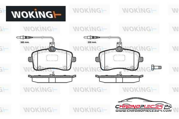 Achat de WOKING P10023.04 Kit de plaquettes de frein, frein à disque pas chères