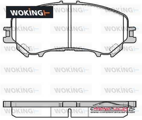 Achat de WOKING P12183.22 Kit de plaquettes de frein, frein à disque pas chères