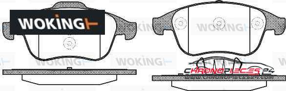 Achat de WOKING P12503.10 Kit de plaquettes de frein, frein à disque pas chères