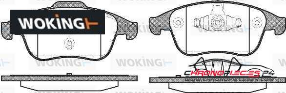 Achat de WOKING P12893.00 Kit de plaquettes de frein, frein à disque pas chères