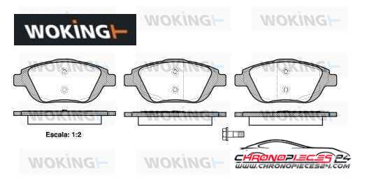 Achat de WOKING P12923.00 Kit de plaquettes de frein, frein à disque pas chères