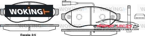 Achat de WOKING P13373.01 Kit de plaquettes de frein, frein à disque pas chères