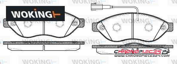 Achat de WOKING P13373.12 Kit de plaquettes de frein, frein à disque pas chères