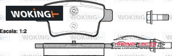 Achat de WOKING P13413.00 Kit de plaquettes de frein, frein à disque pas chères