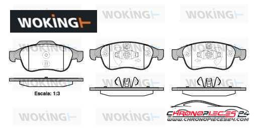 Achat de WOKING P13483.10 Kit de plaquettes de frein, frein à disque pas chères