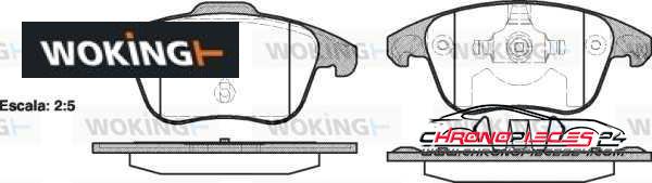 Achat de WOKING P13493.00 Kit de plaquettes de frein, frein à disque pas chères