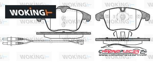 Achat de WOKING P13493.01 Kit de plaquettes de frein, frein à disque pas chères