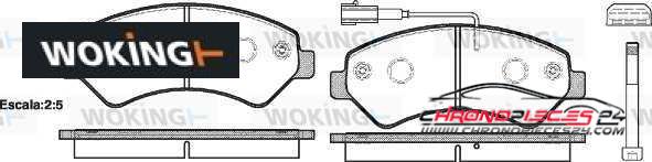 Achat de WOKING P13753.01 Kit de plaquettes de frein, frein à disque pas chères