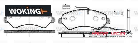 Achat de WOKING P13753.12 Kit de plaquettes de frein, frein à disque pas chères