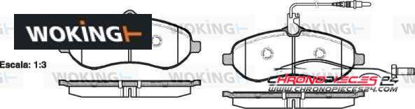 Achat de WOKING P13923.01 Kit de plaquettes de frein, frein à disque pas chères