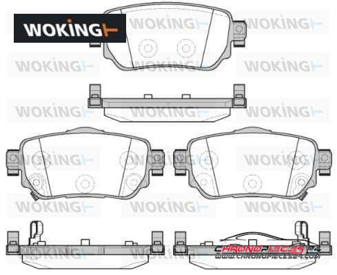 Achat de WOKING P14823.02 Kit de plaquettes de frein, frein à disque pas chères