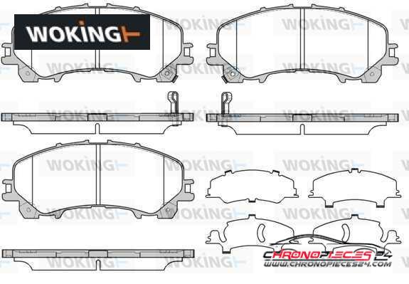 Achat de WOKING P15073.12 Kit de plaquettes de frein, frein à disque pas chères