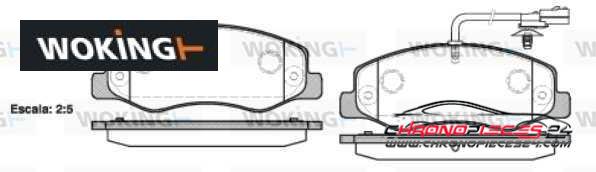 Achat de WOKING P15423.01 Kit de plaquettes de frein, frein à disque pas chères