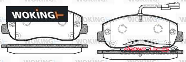 Achat de WOKING P15493.01 Kit de plaquettes de frein, frein à disque pas chères