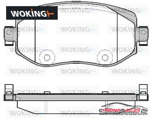 Achat de WOKING P16243.08 Kit de plaquettes de frein, frein à disque pas chères