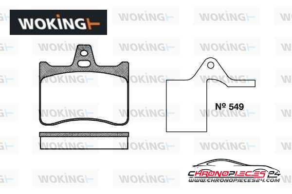 Achat de WOKING P1883.10 Kit de plaquettes de frein, frein à disque pas chères