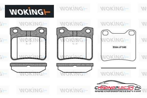 Achat de WOKING P2213.10 Kit de plaquettes de frein, frein à disque pas chères