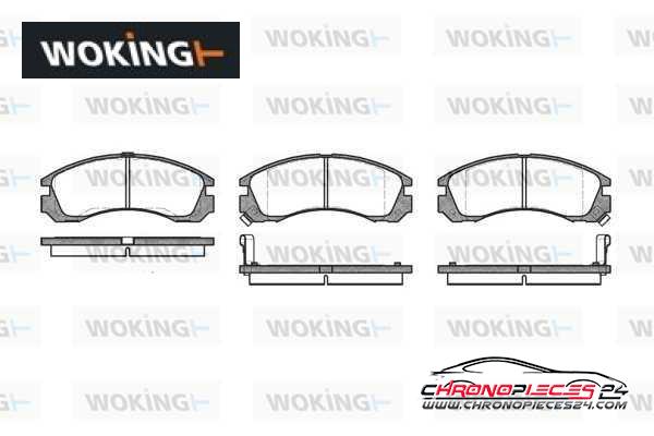 Achat de WOKING P2543.02 Kit de plaquettes de frein, frein à disque pas chères